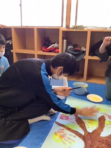完成した手形アートがこちらです