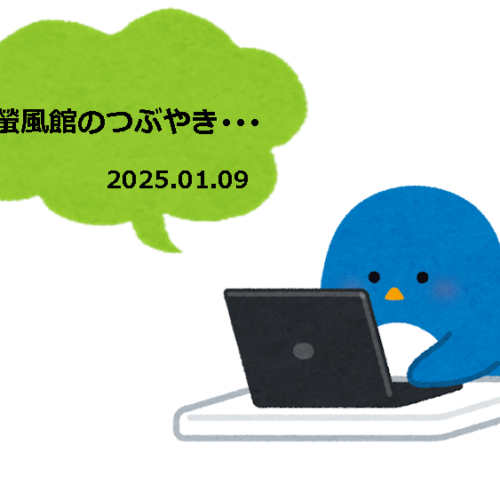 螢風館のつぶやき【3】　～雪が降ってます⛄～