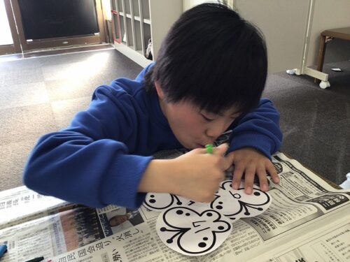 カレンダー作り🌷をしました✨