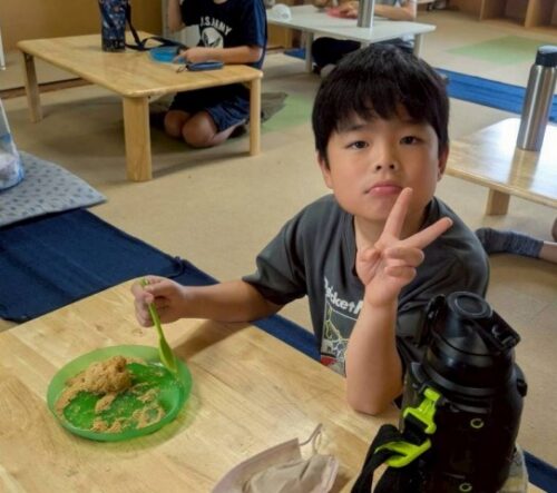 おはぎ作り（おやつレク）