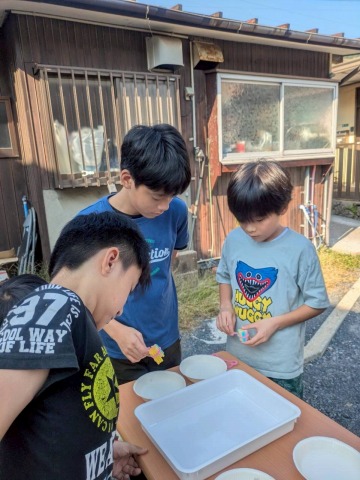 シャボン玉遊び