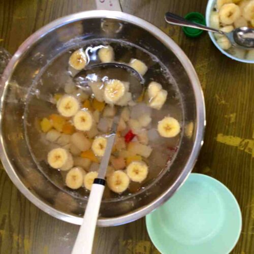 フルーツポンチ作り