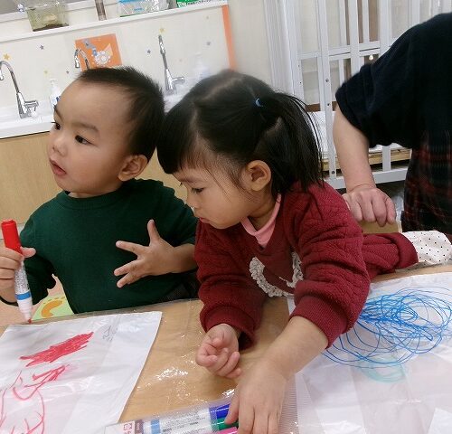 登園始め（パンダルーム）